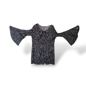 New With Tags Reborn Gray and Black Pattern Tunic Plus Size 2X